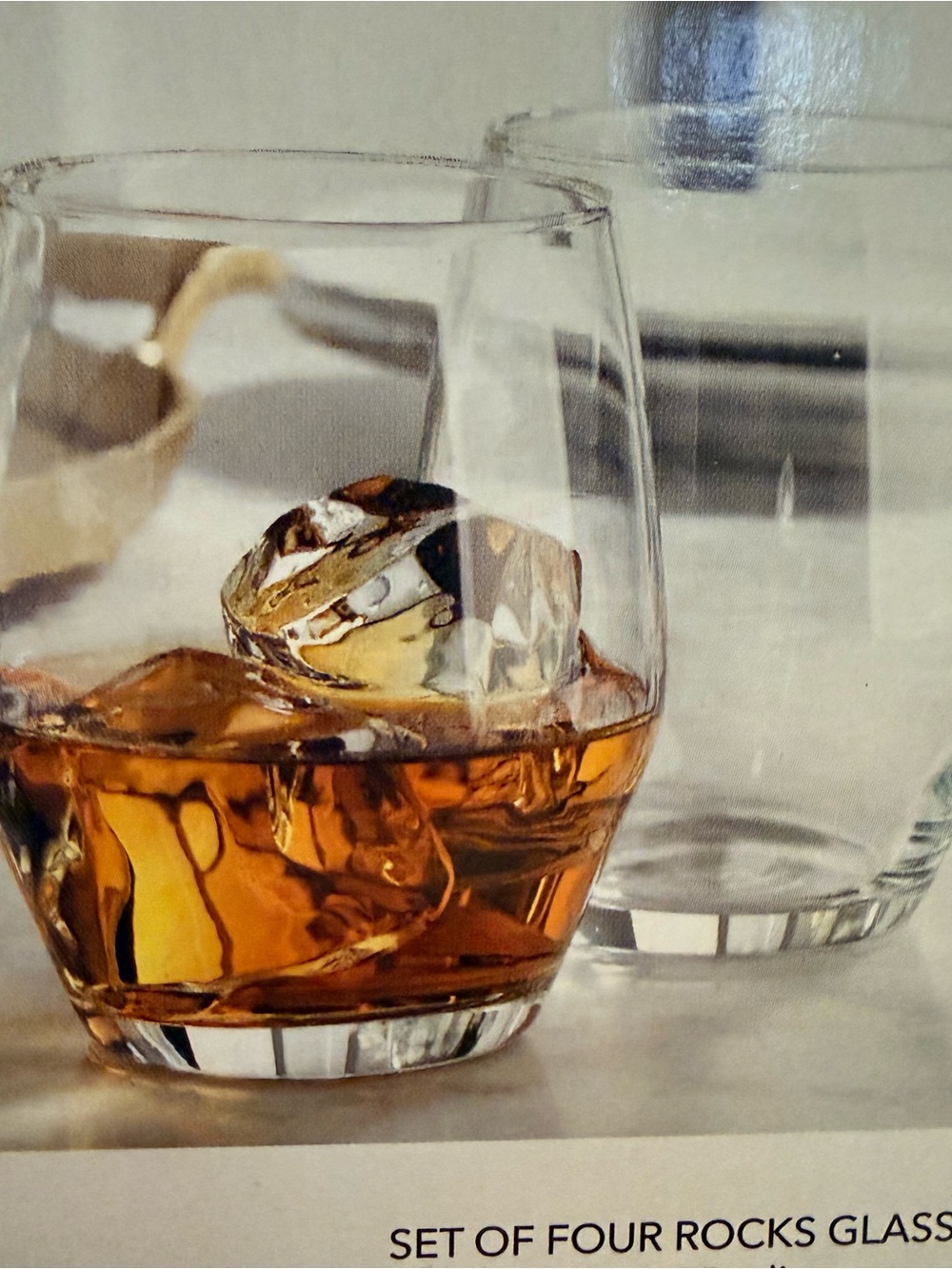 NWOT Modern Elegance Simplified-Set of Four Rocks/Wine Glasses 12.50 oz